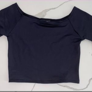 BlackMilk, Matte Off the Shoulder Crop Top LIMITED